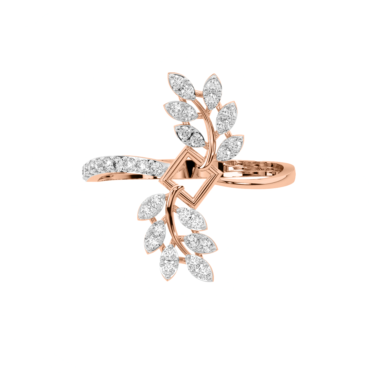 Diamond Leafy Tales Ring