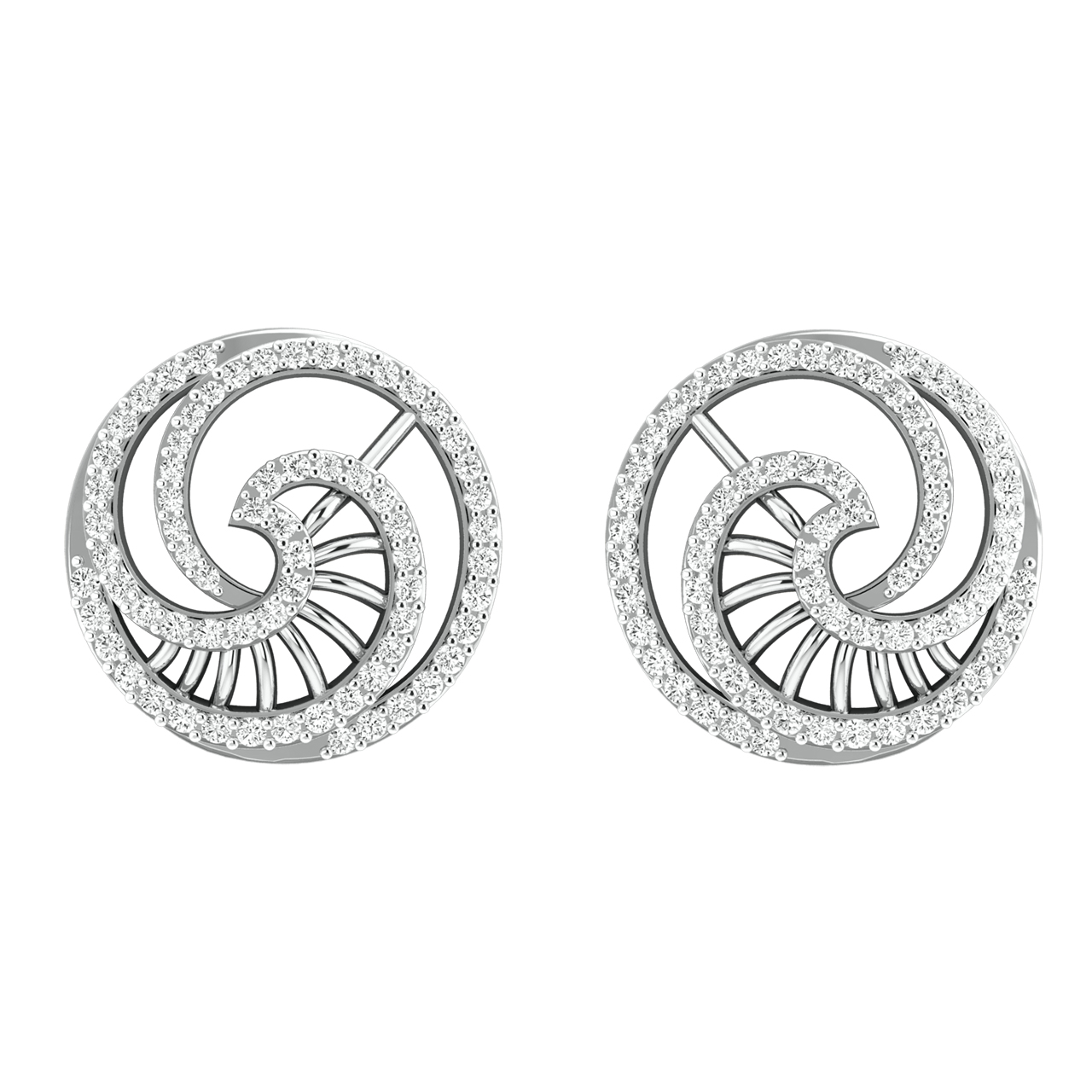 The Ryan Round Diamond Stud Earring