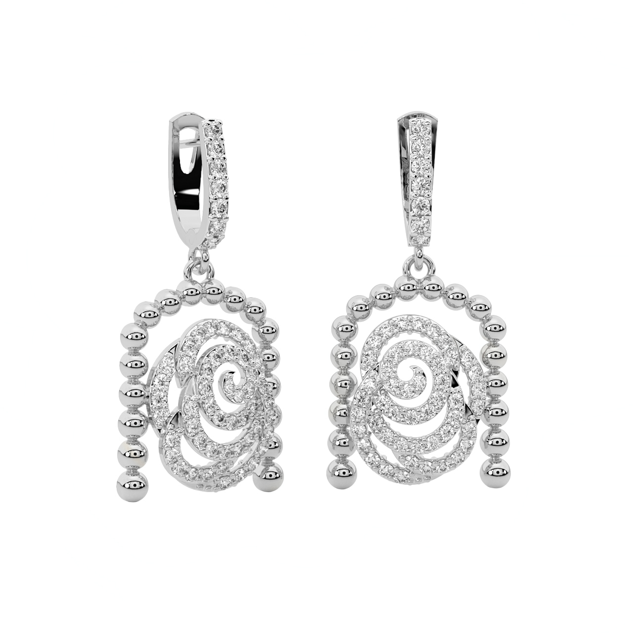 Petal To The Metal Diamond Earrings