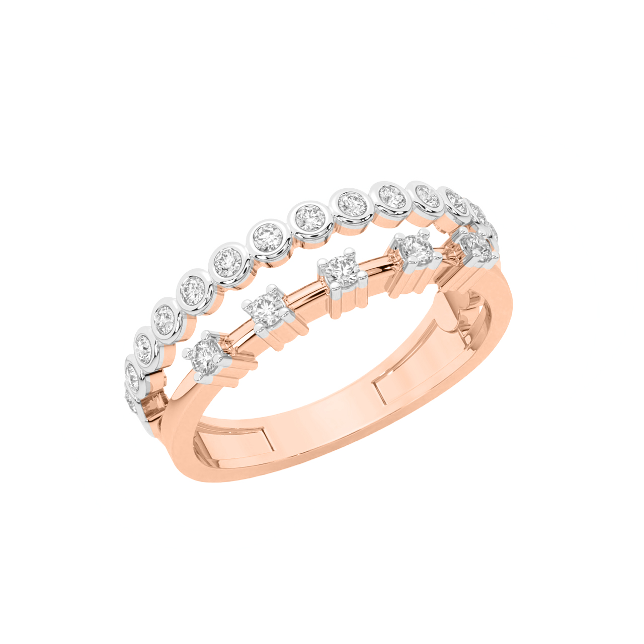 Layering Design Diamond Ring