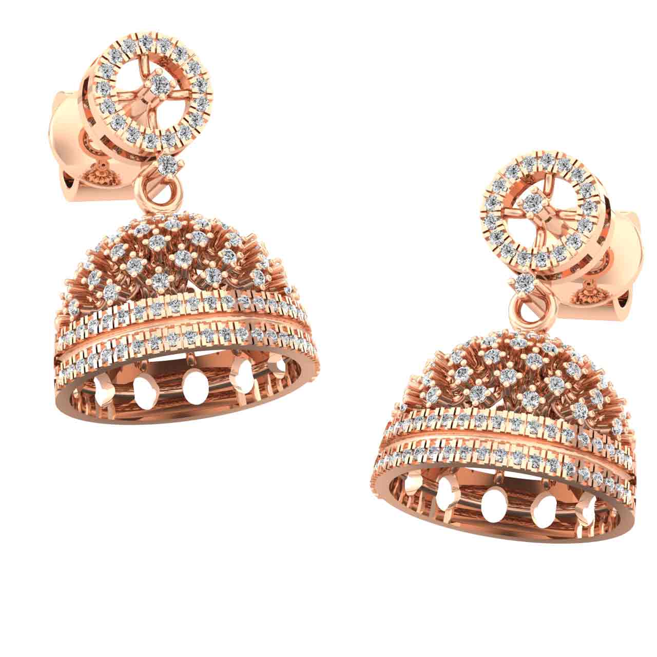 Peacock Victorian Diamond Jhumka -AE128 - Aishi Jewellery - Buy Fashion &  Imitation Jewels Online