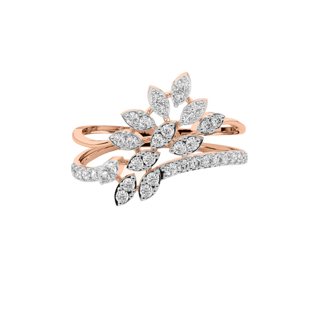 Blooming Floret Diamond Engagement Ring