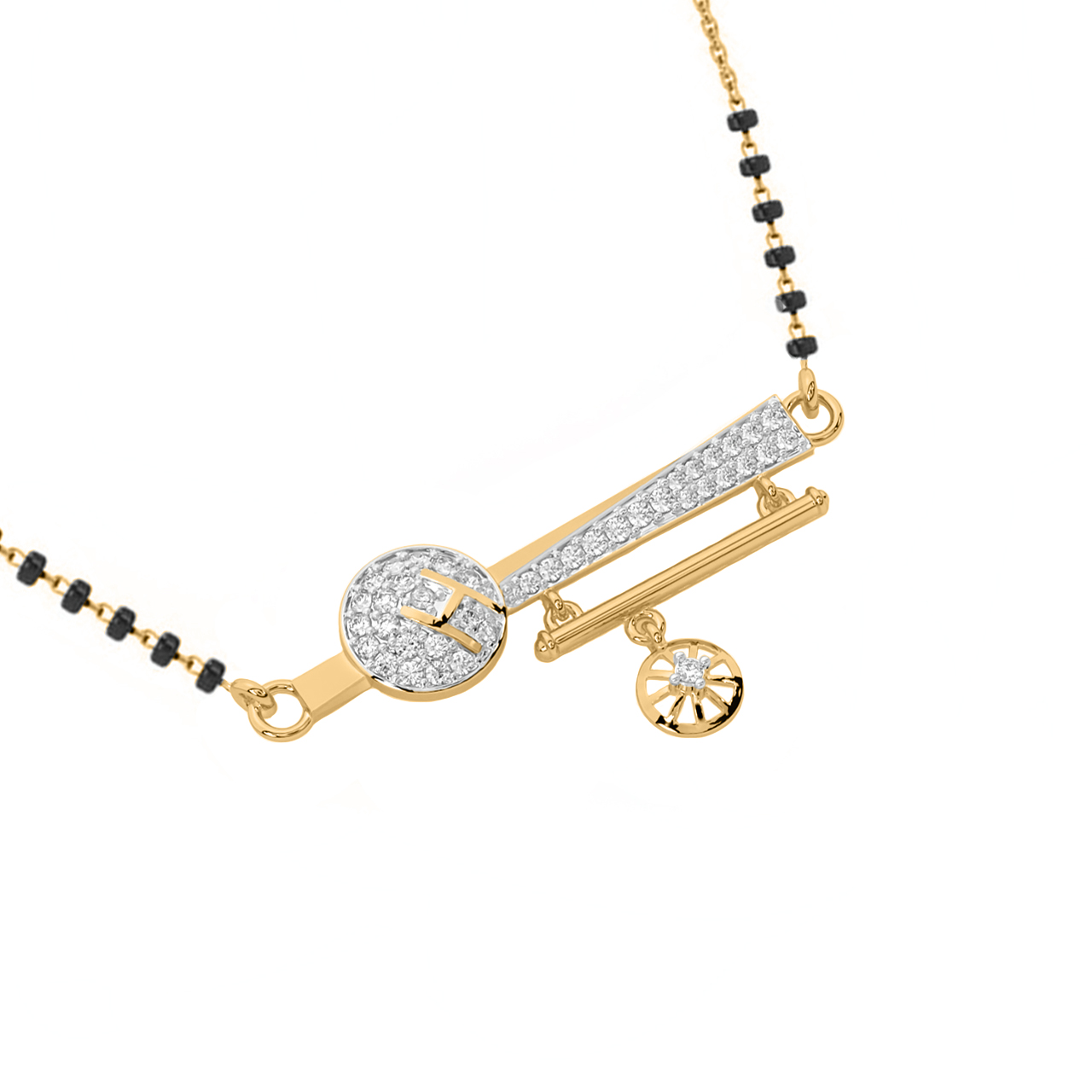 Stylish Diamond Mangalsutra With Chain