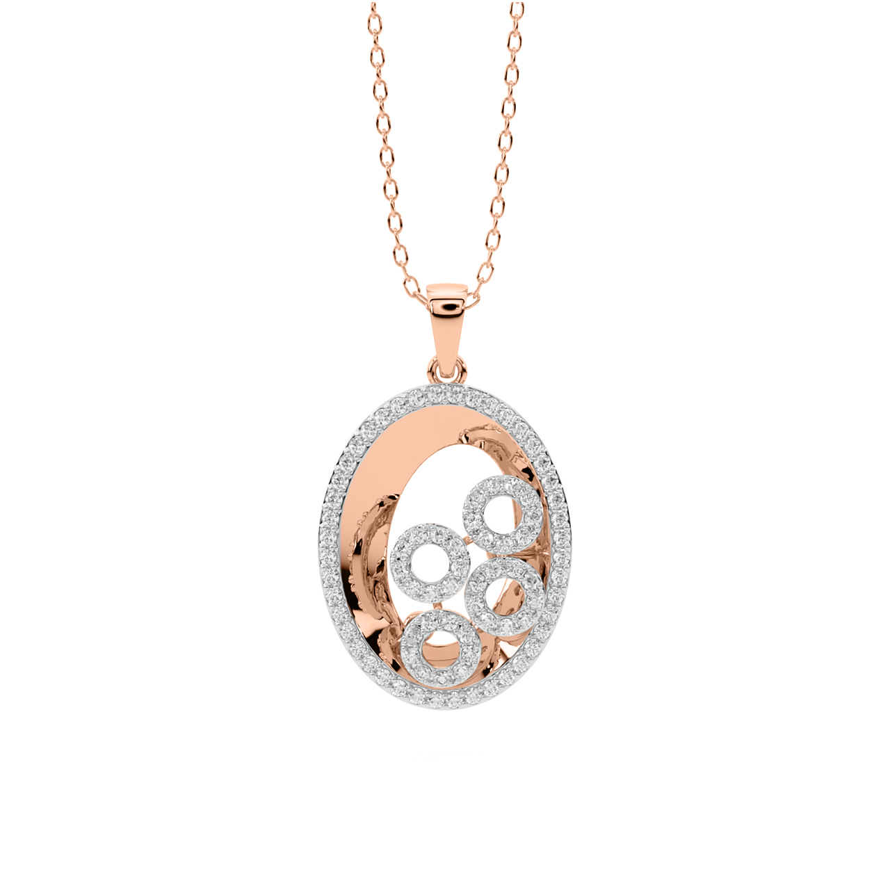 Fineena Round Diamond Office Wear Pendant