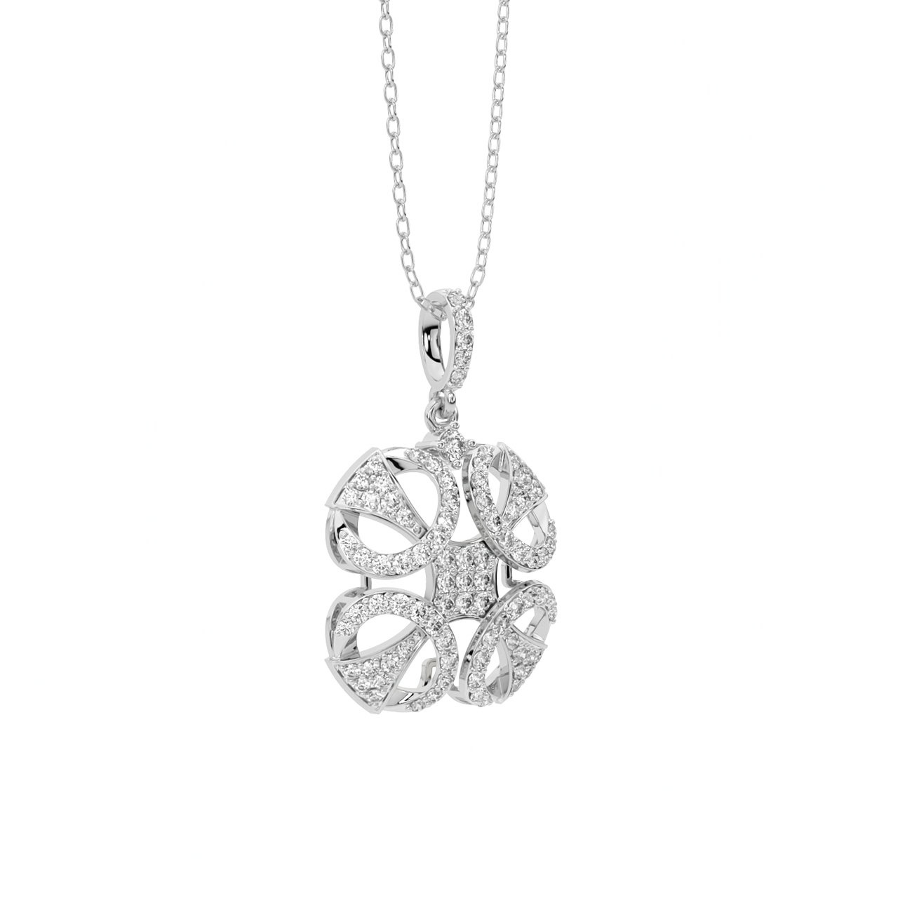 Lily Round Diamond Office Wear Pendant