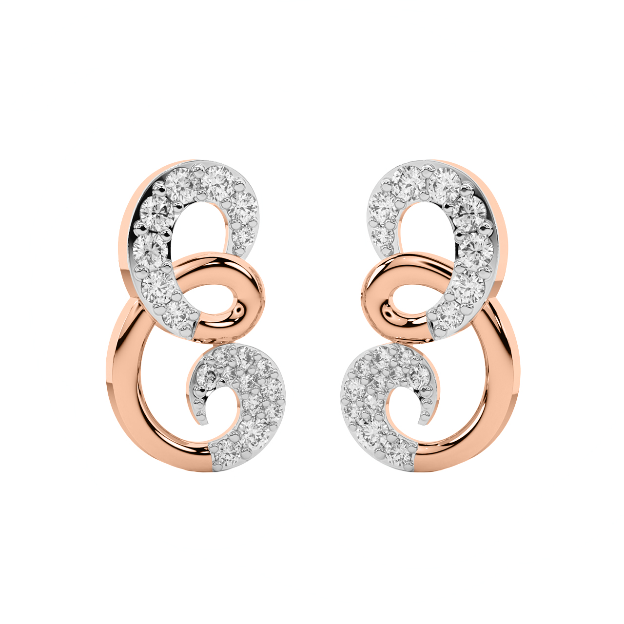 Neale Round Diamond Stud Earrings