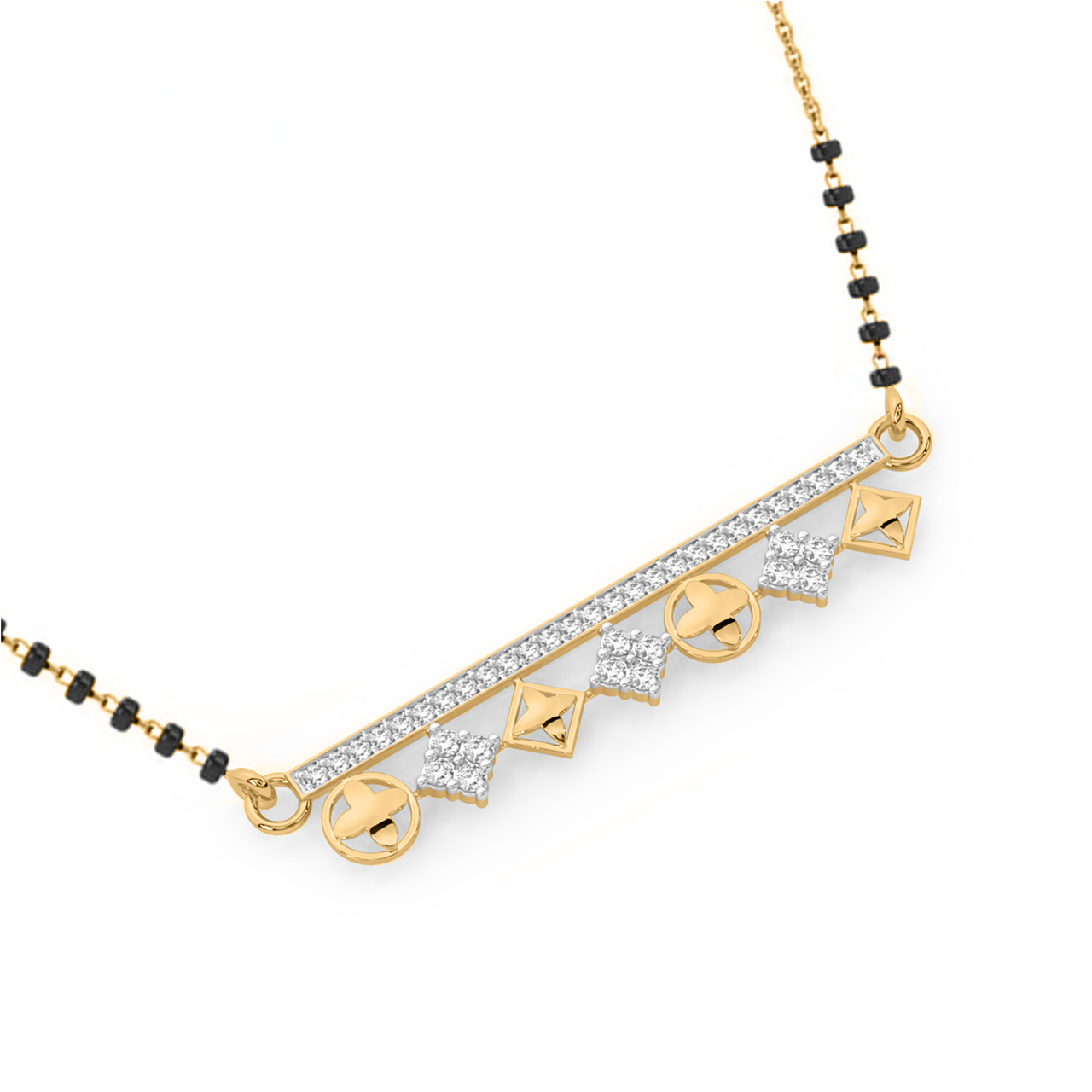 Designer Diamond Mangalsutra With Chain