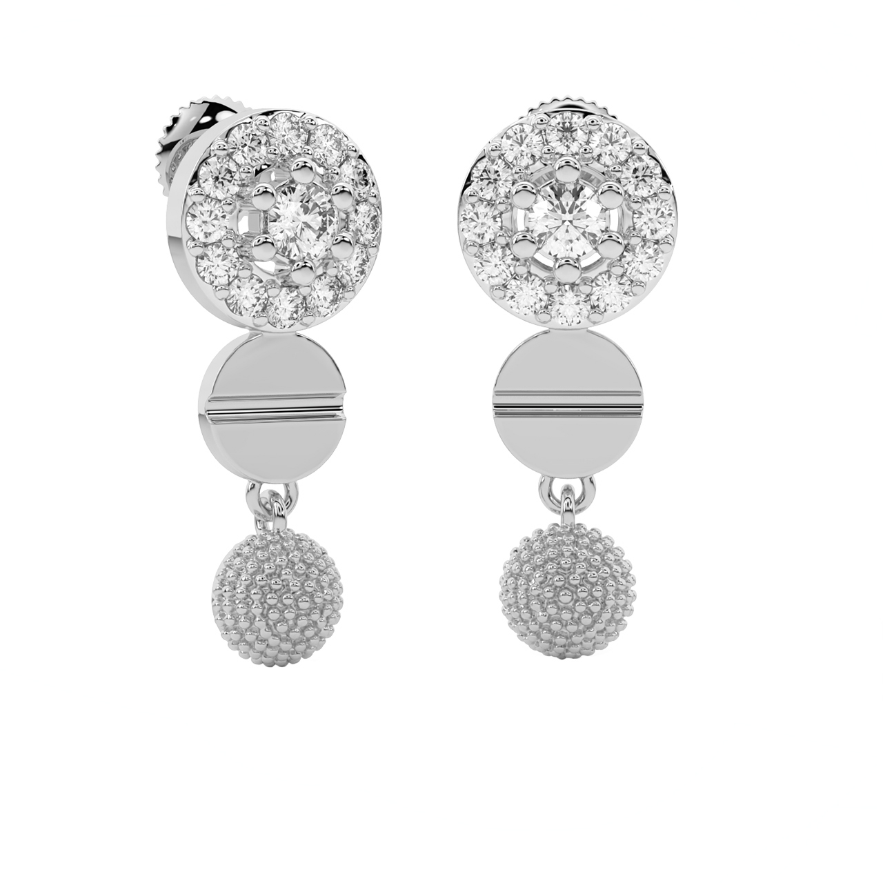 Wind Chime Diamond Earrings