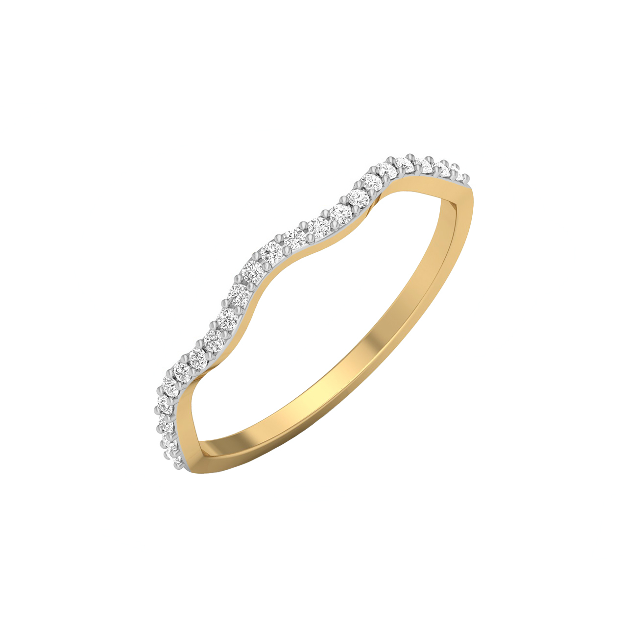 Wave Crest Diamond Ring