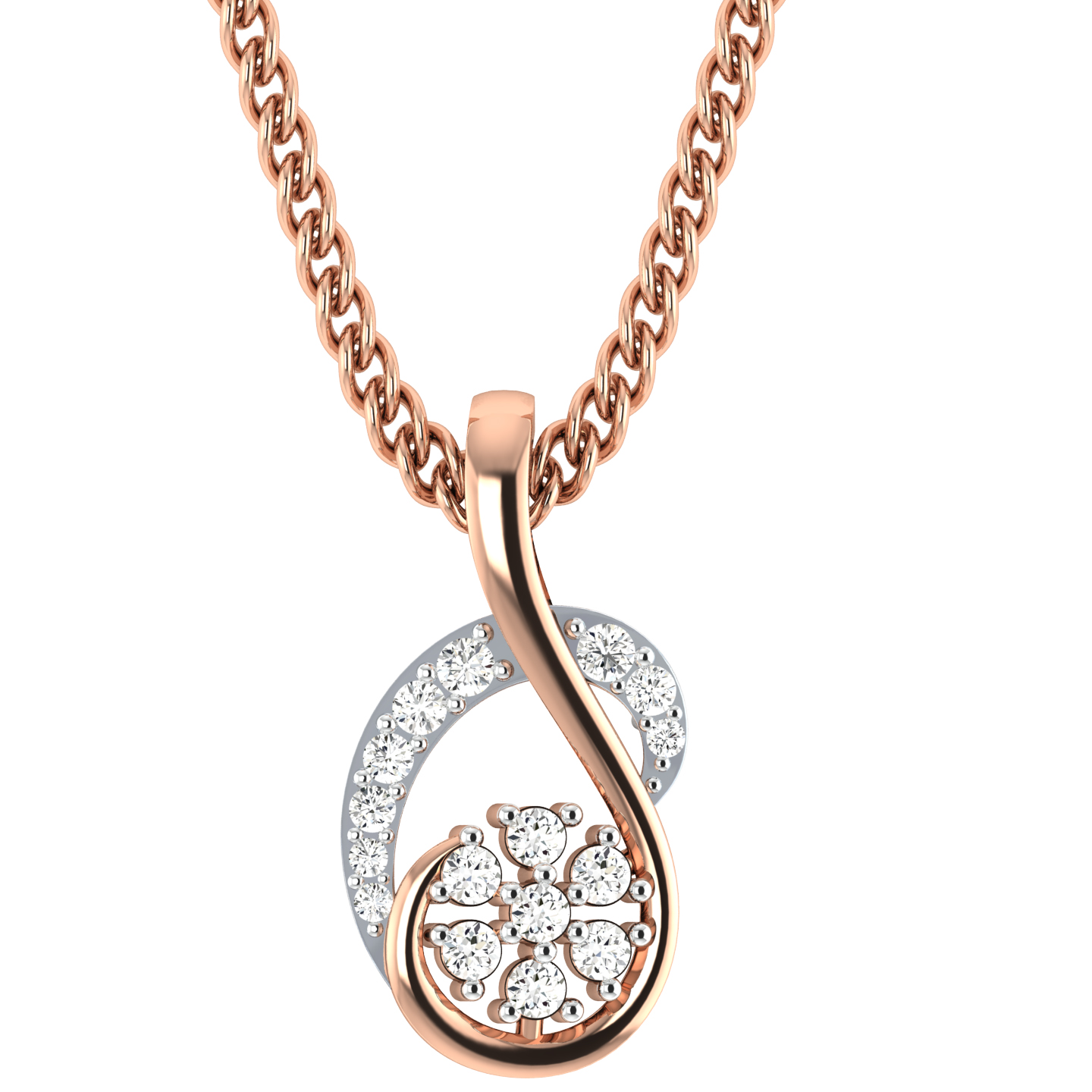 Ariana Round Diamond Office Wear Pendant