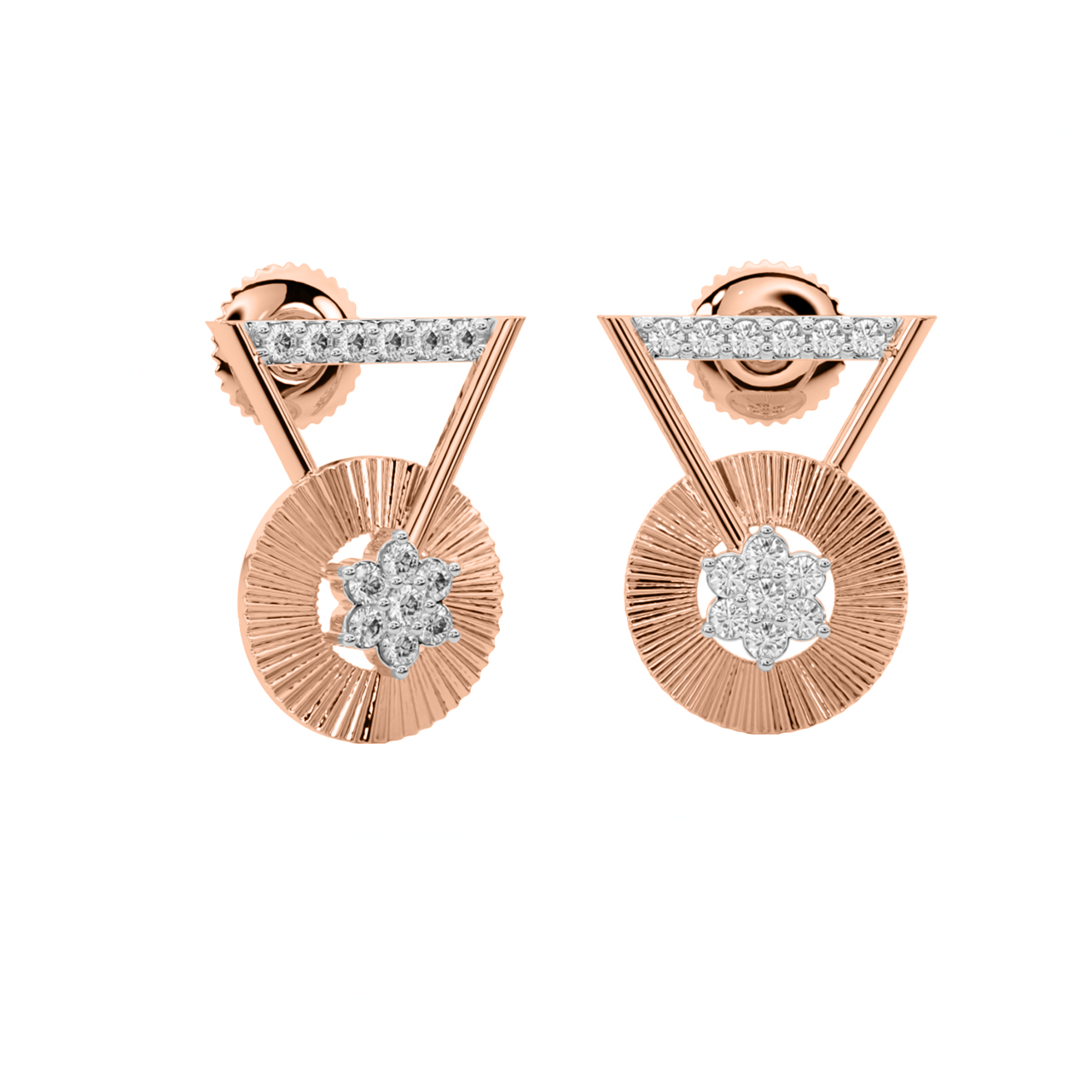 Aina Round Diamond Earrings