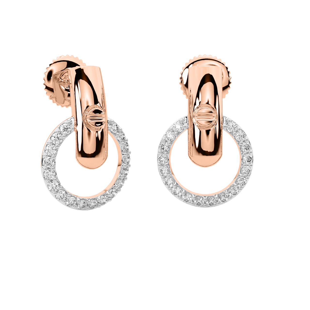 Willem Round Diamond Stud Earrings