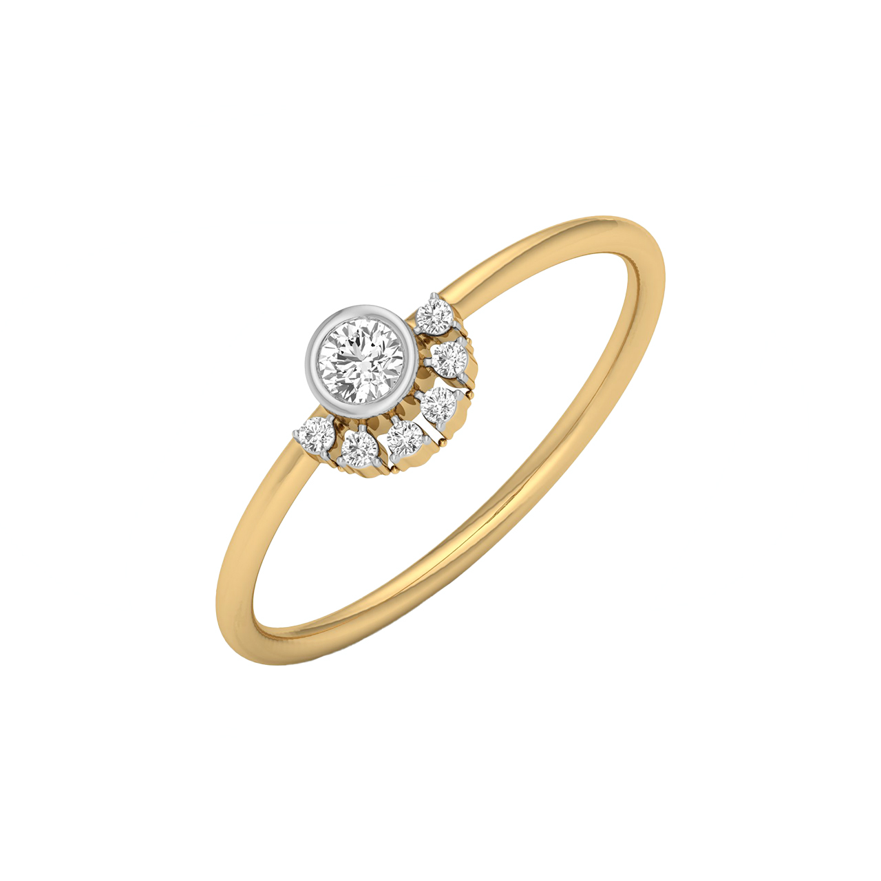 P. C. Chandra Jewellers 18 KT Yellow Gold and Diamond Ring for Women - Shop  online at low price for P. C. Chandra Jewellers 18 KT Yellow Gold and  Diamond Ring for Women at Helmetdon.in