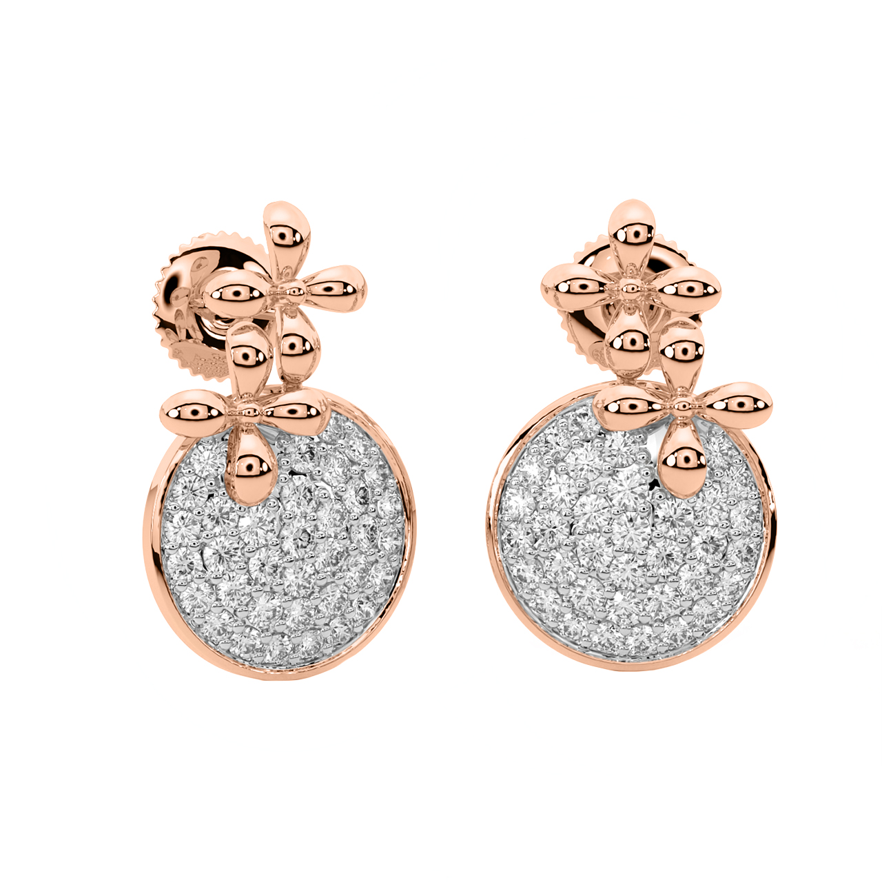 Dael Round Diamond Stud Earrings