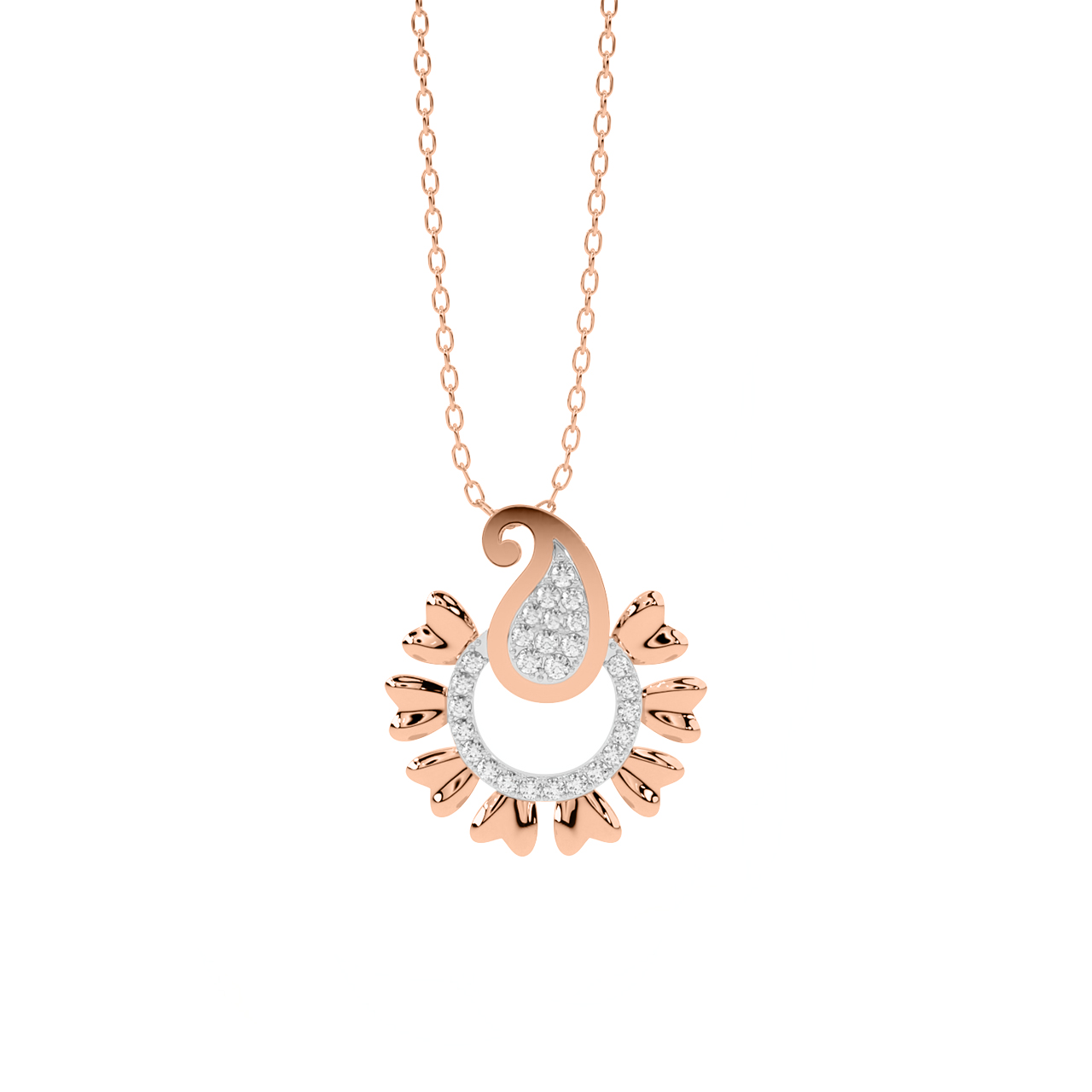 Gold Shimmer Grace Diamond Pendant