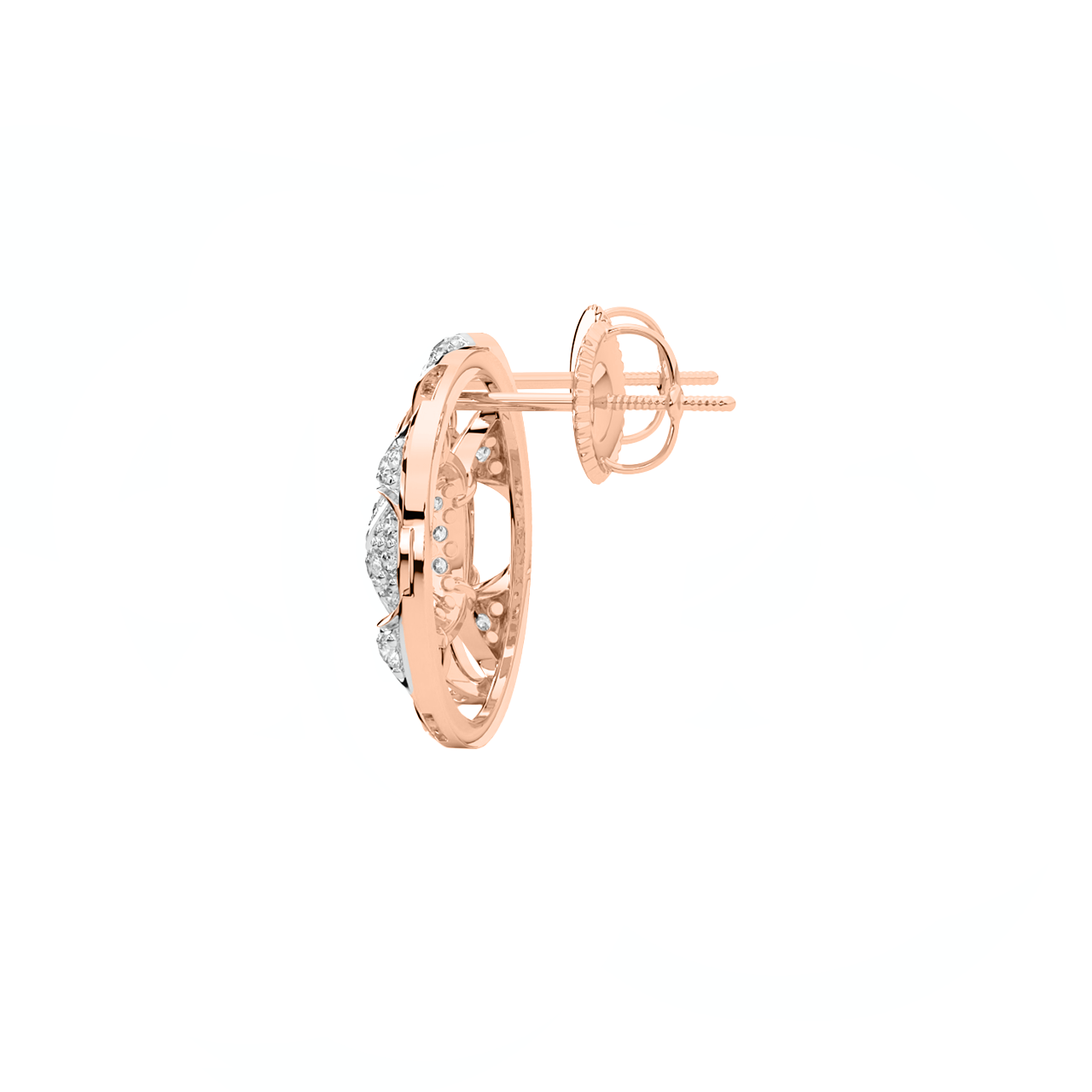 Nari Round Diamond Stud Earrings