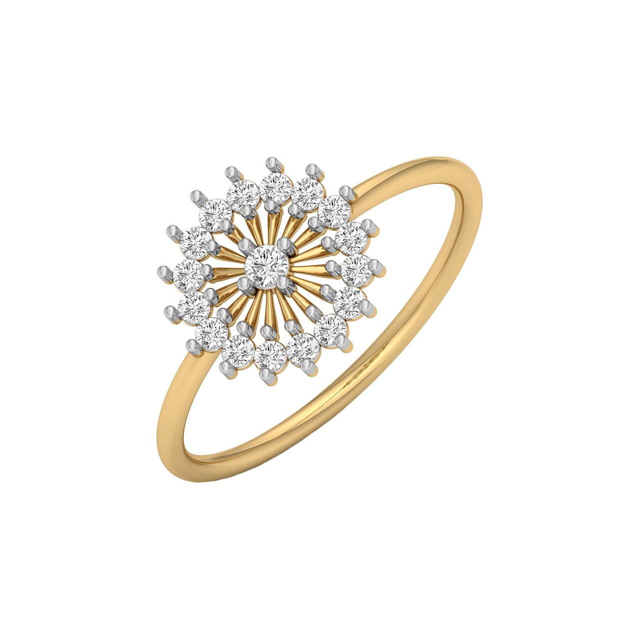 Charm Floral Cocktail Diamond Ring