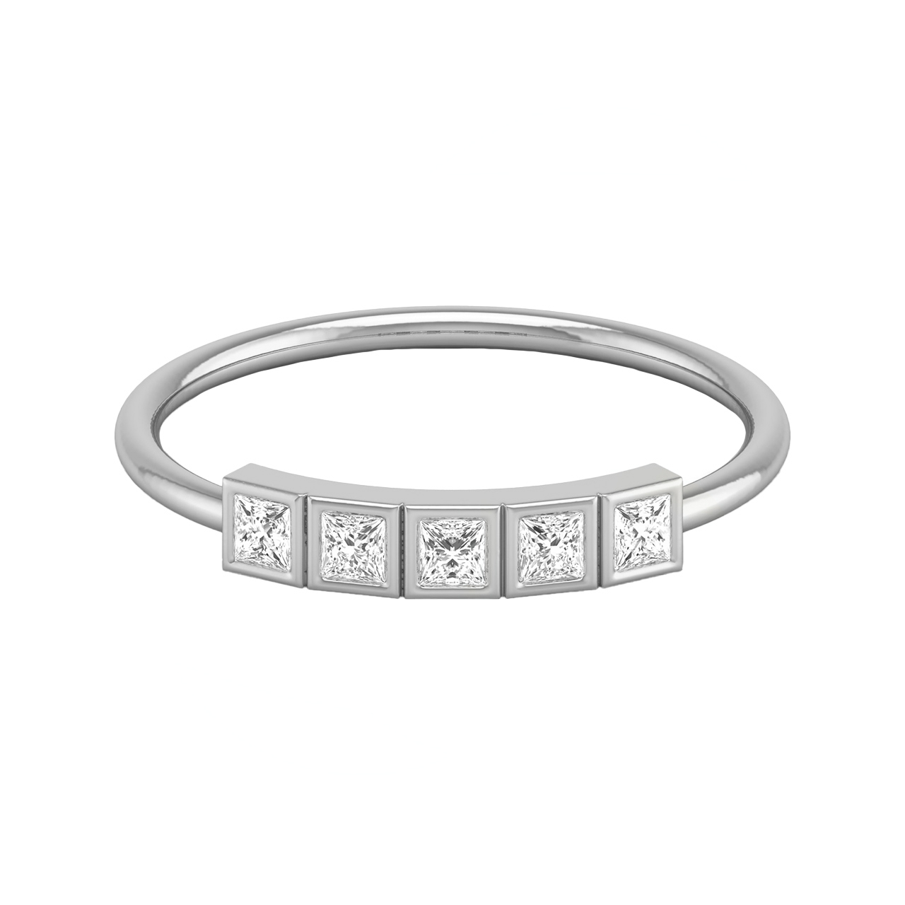 Fine In Line Diamond Ring