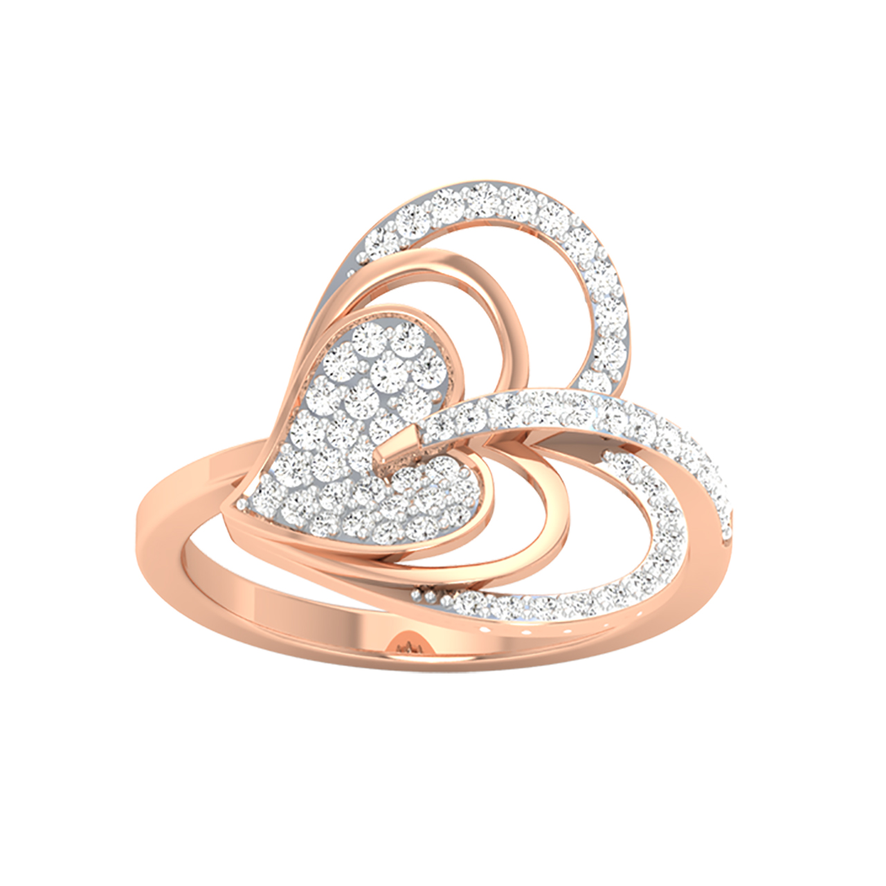 Braid Round Diamond Engagement Ring