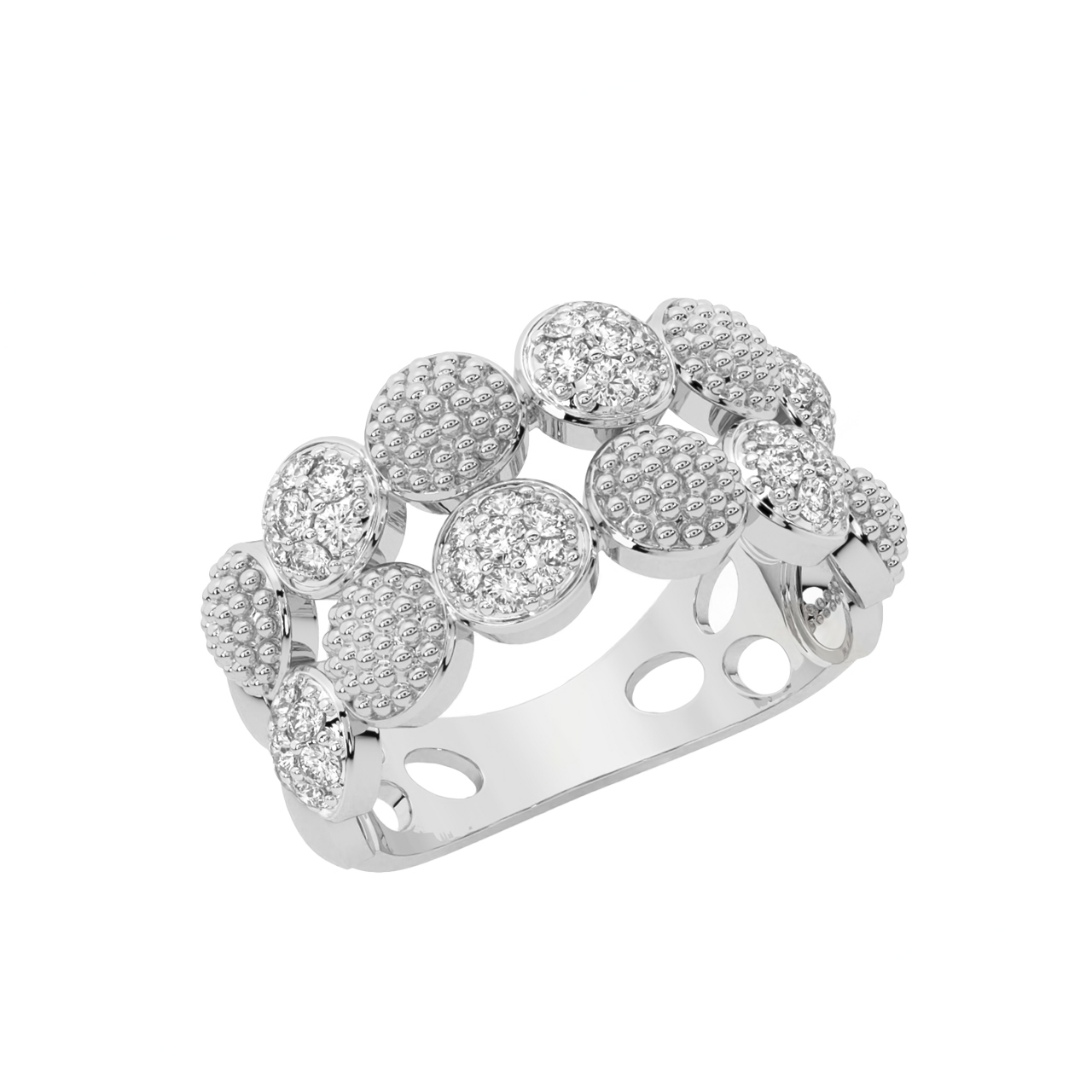 Line up Dots Diamond Ring