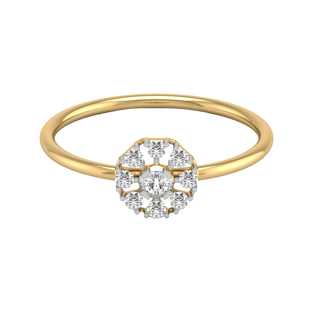 Gold Dazzling Vintage Floral Ring