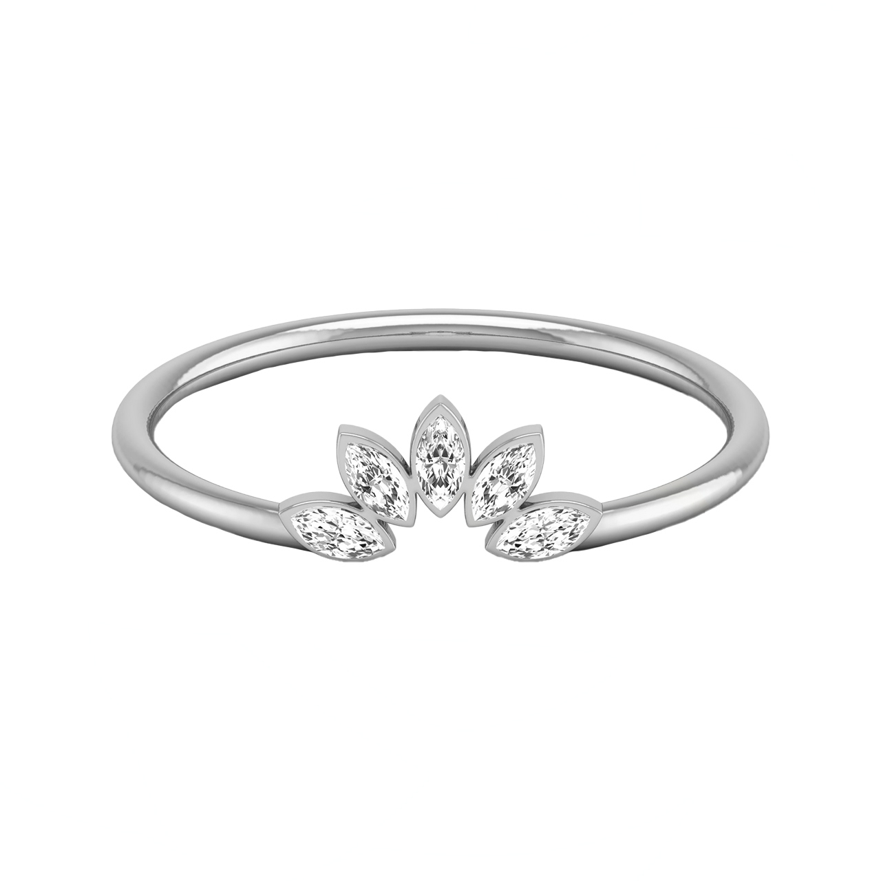 Half Abloom Diamond Ring