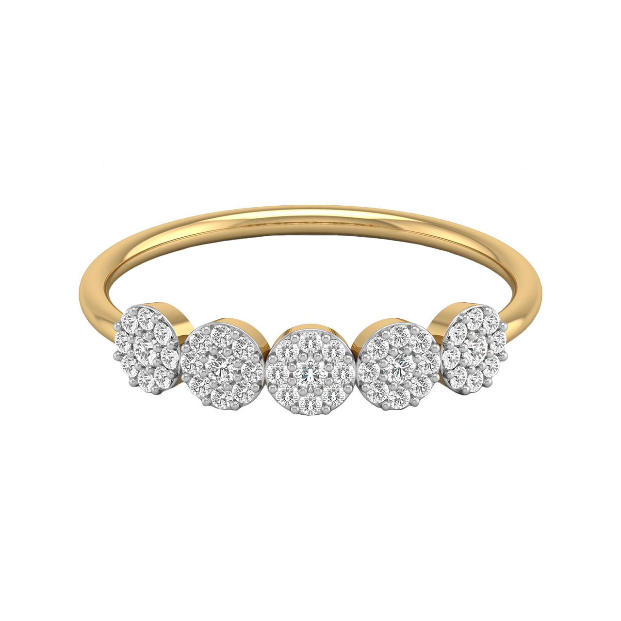 Circular Floral Design Diamond Ring