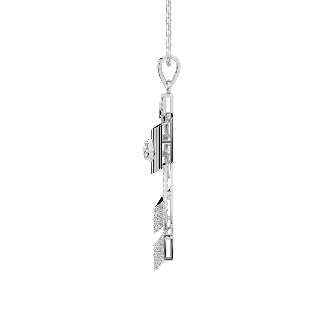 Sven Round Diamond Office Wear Pendant