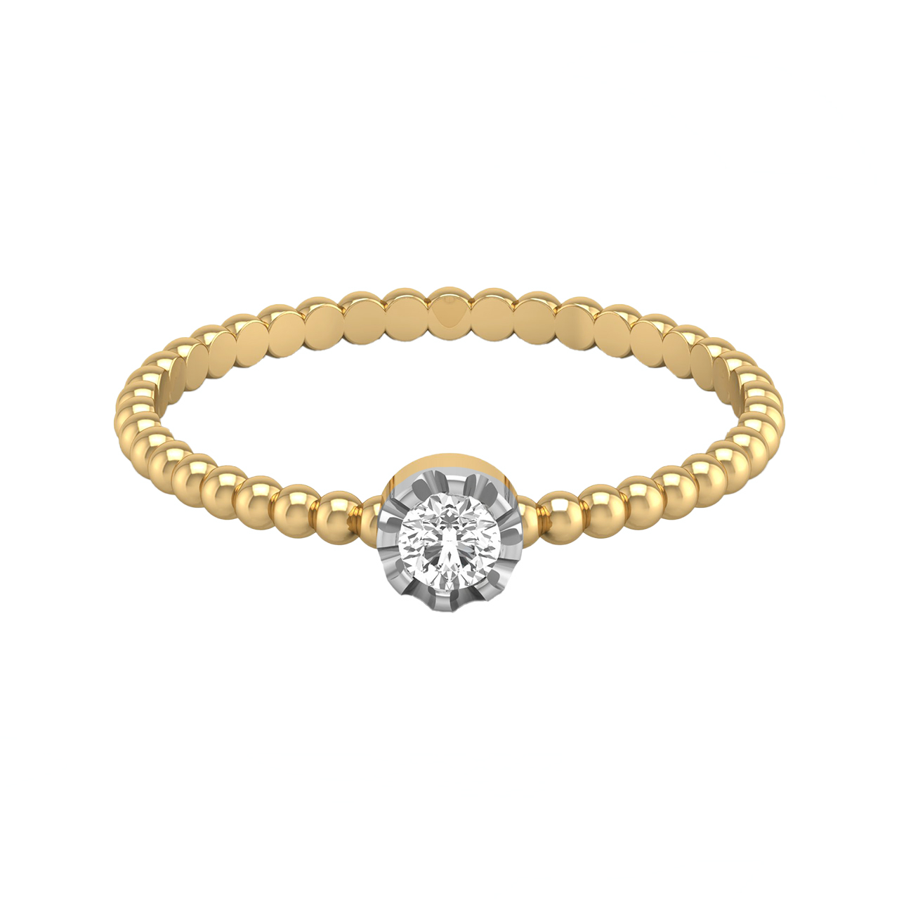Gold Diamond Studded Grace Ring