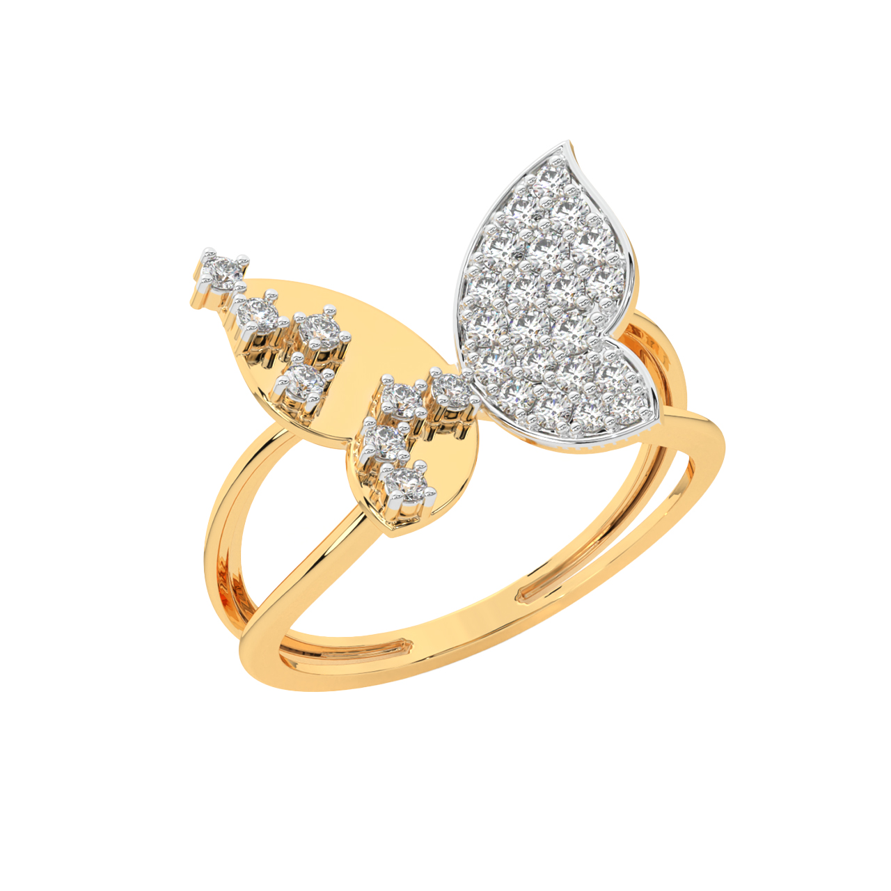 Flutter Butterfly Diamond Ring