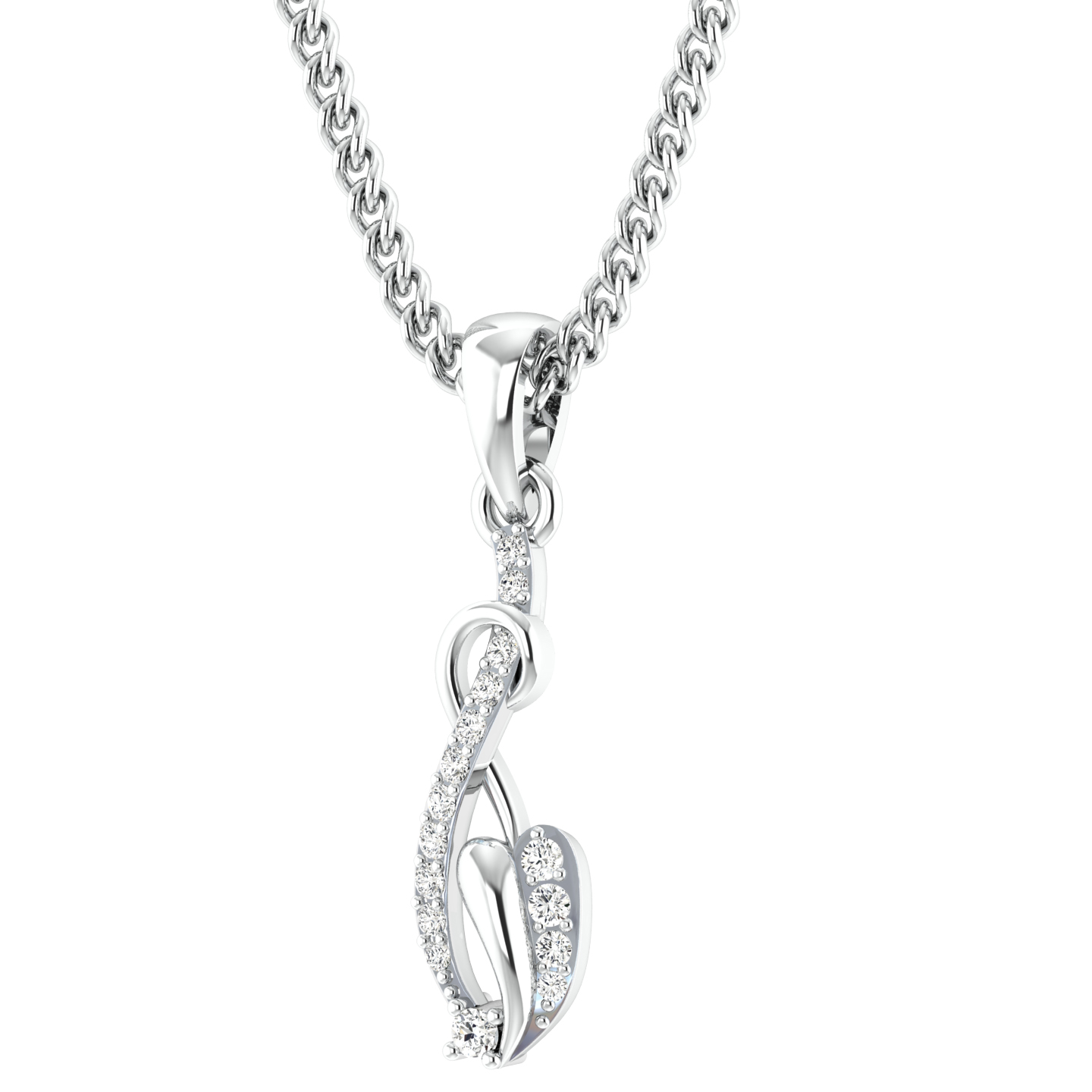 Sadie Round Diamond Office Wear Pendant