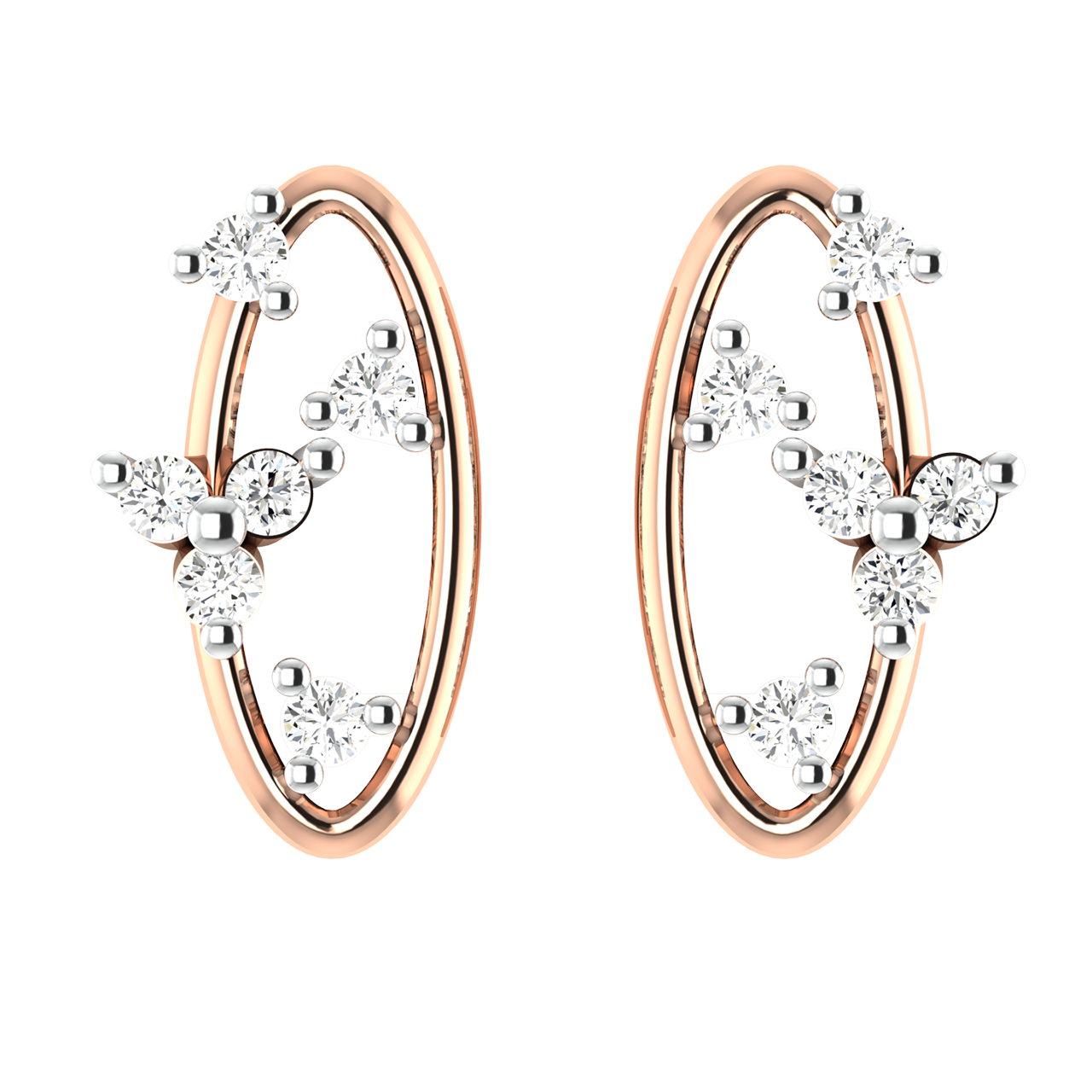 Enar Round Diamond Stud Earrings