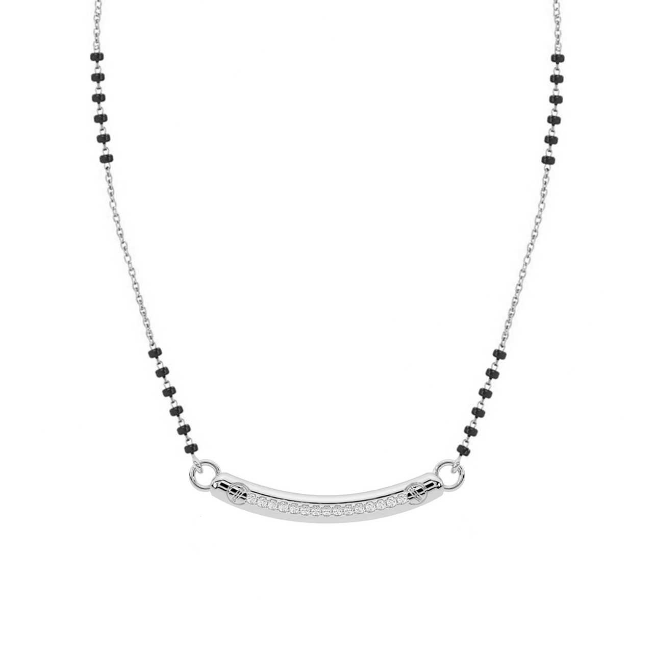 Simple Diamond Mangalsutra With Chain