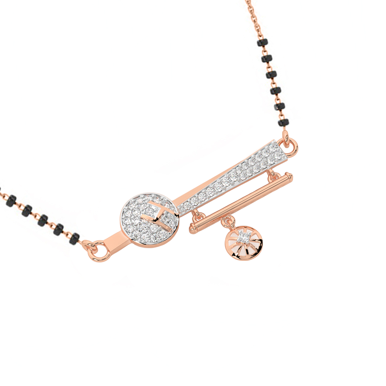 Stylish Diamond Mangalsutra With Chain