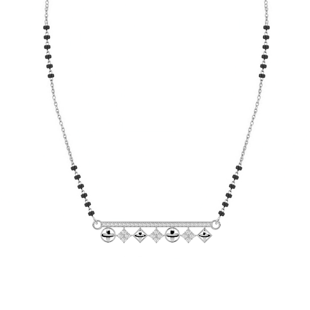 Designer Diamond Mangalsutra With Chain