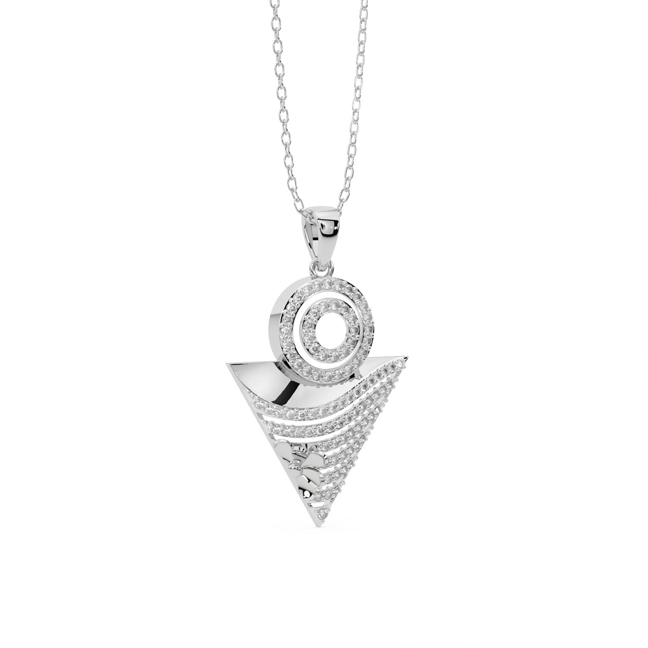 Axill Round Diamond Office Wear Pendant