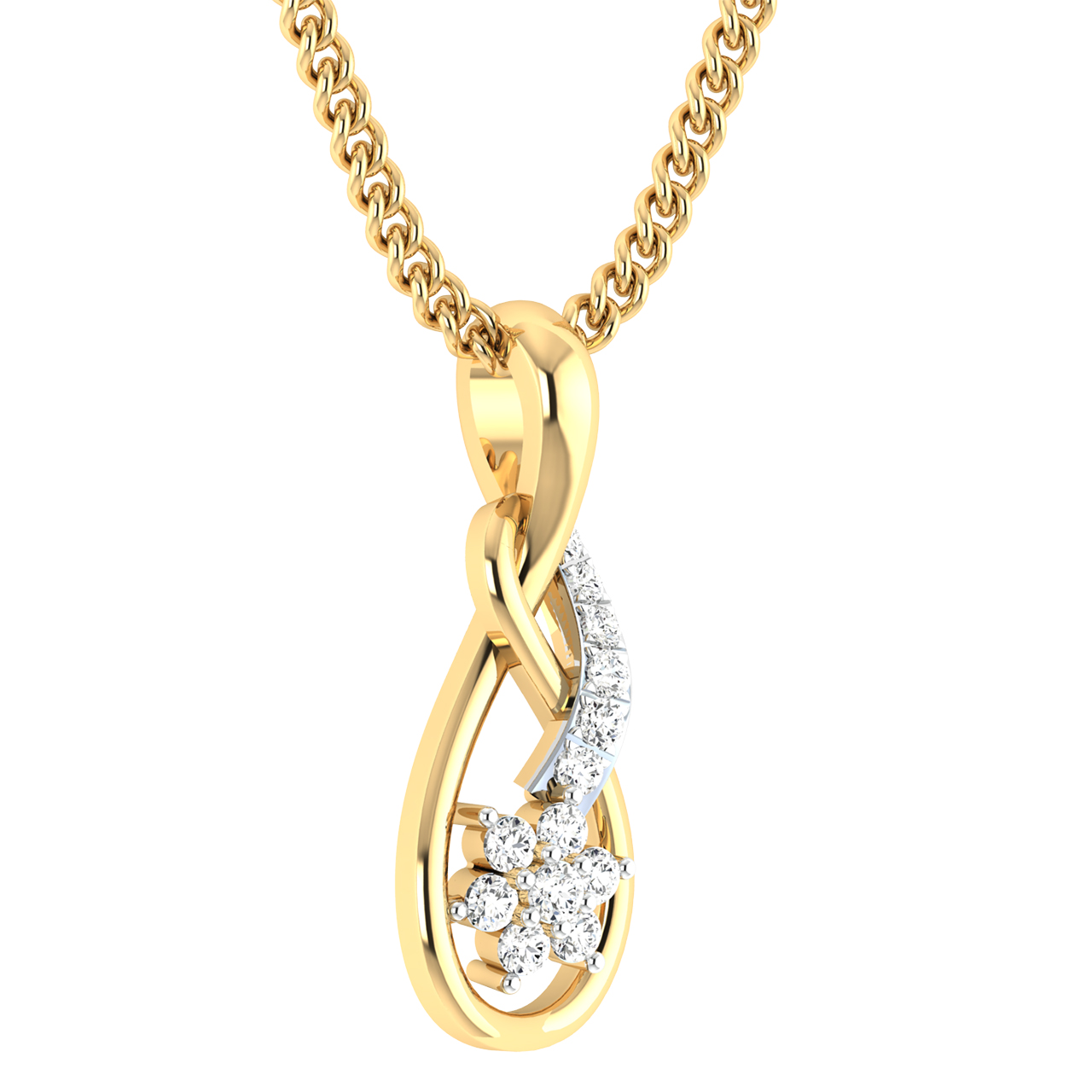 Logan Round Diamond Office Wear Pendant