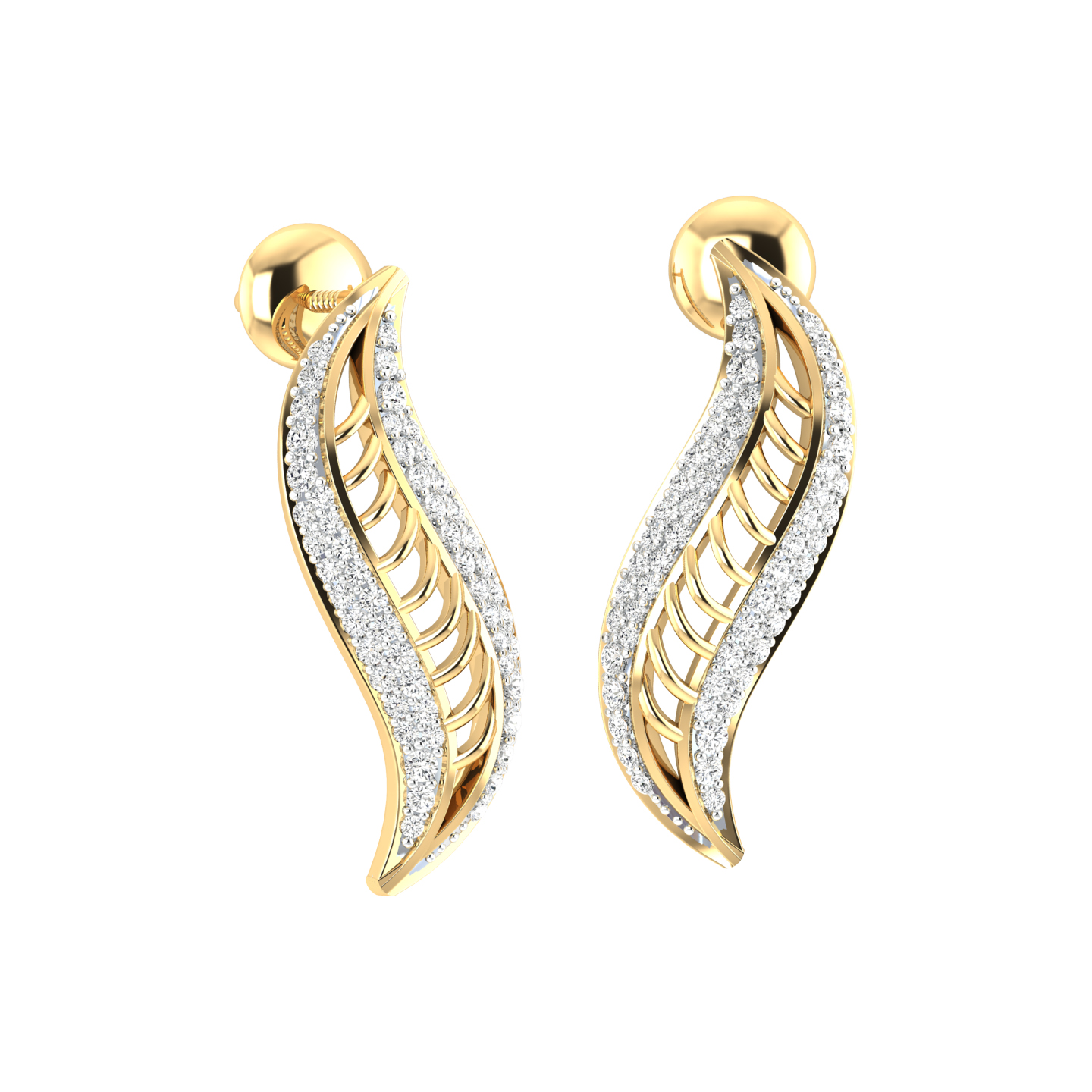 Erika Angel Wings Diamond Stud Earrings