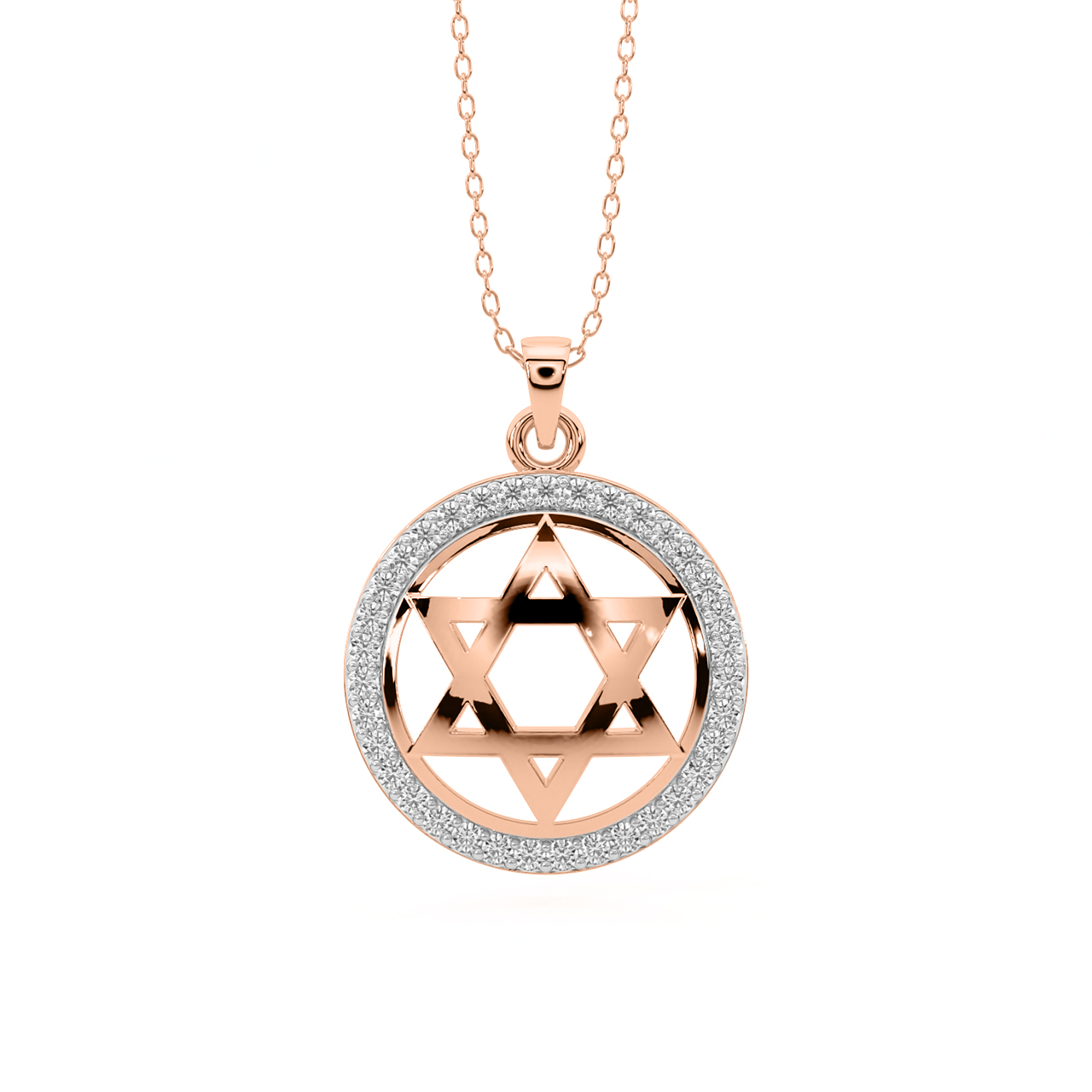 Gold Shinning Star Diamond Pendant