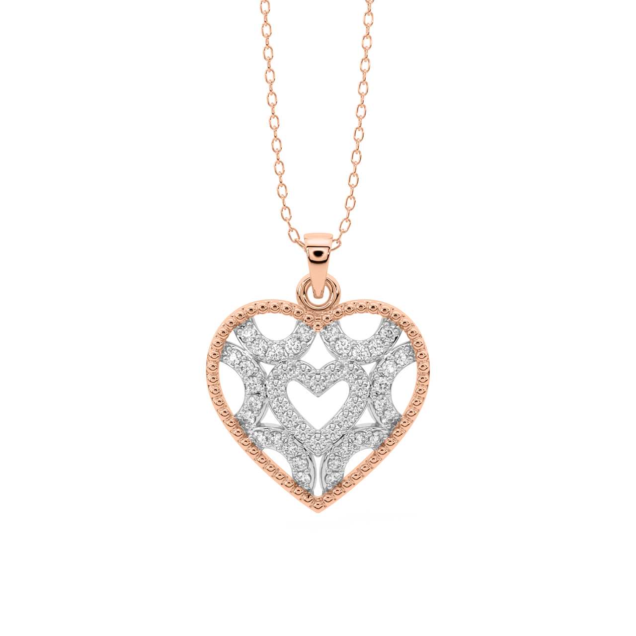 Shape Of Love Diamond Pendant