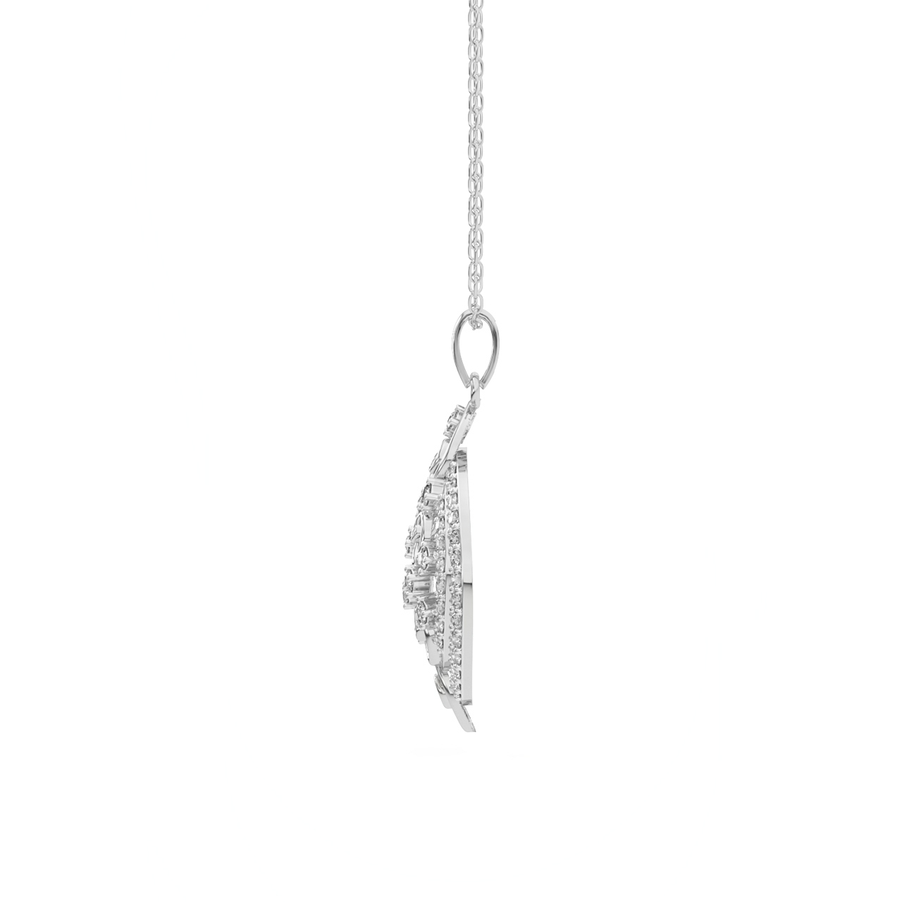 Ripple Round Diamond Pendant