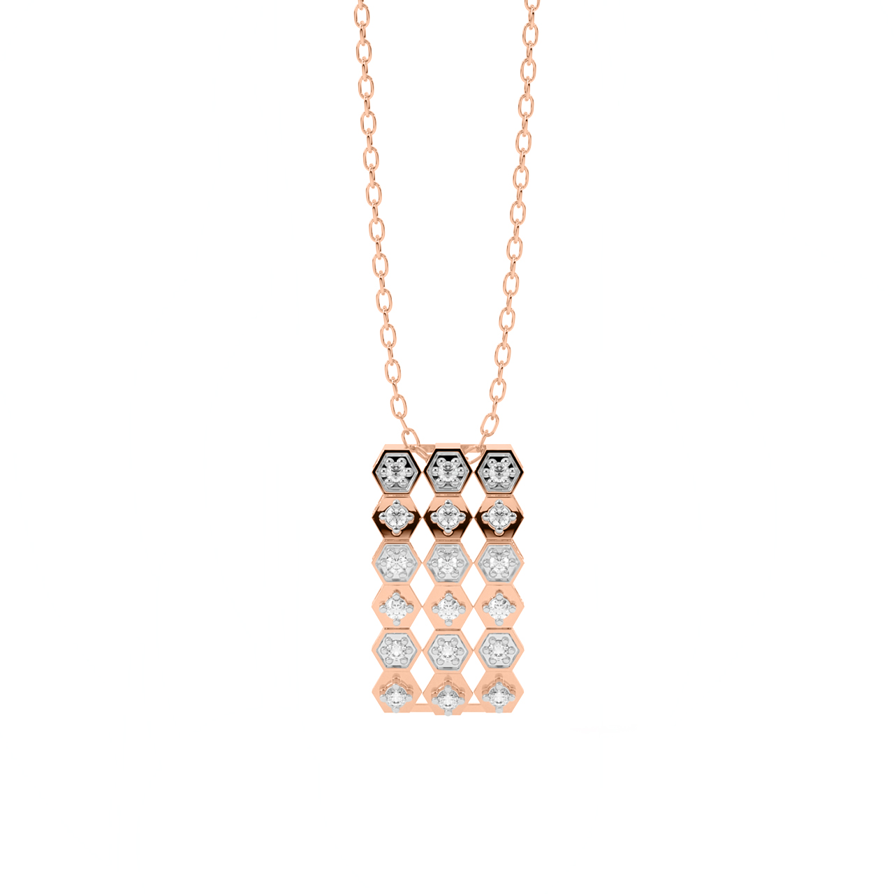 Bar Pattern Diamond Pendant