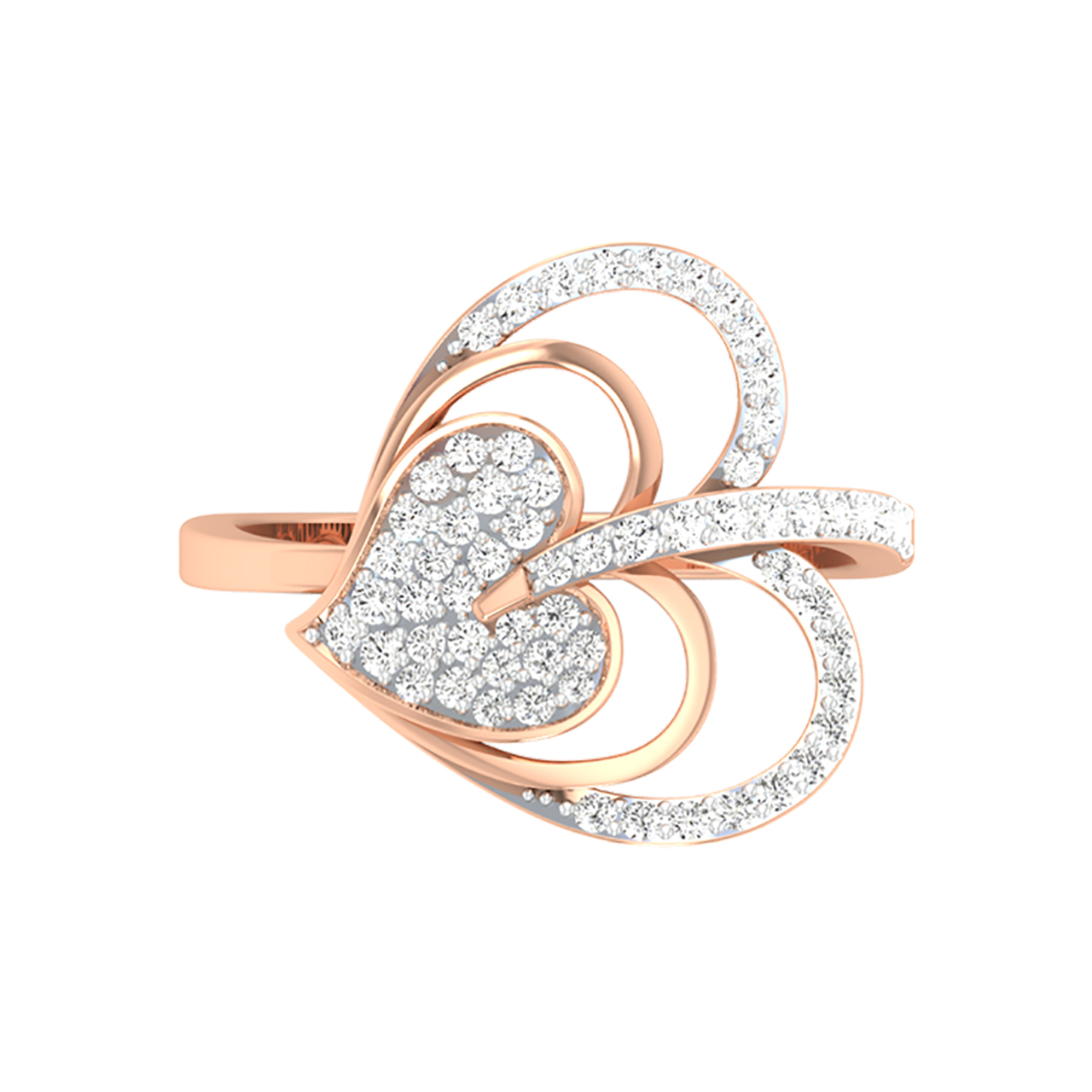 Braid Round Diamond Engagement Ring