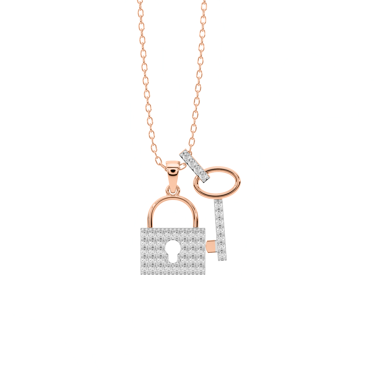 The Lock And Key Diamond Pendant