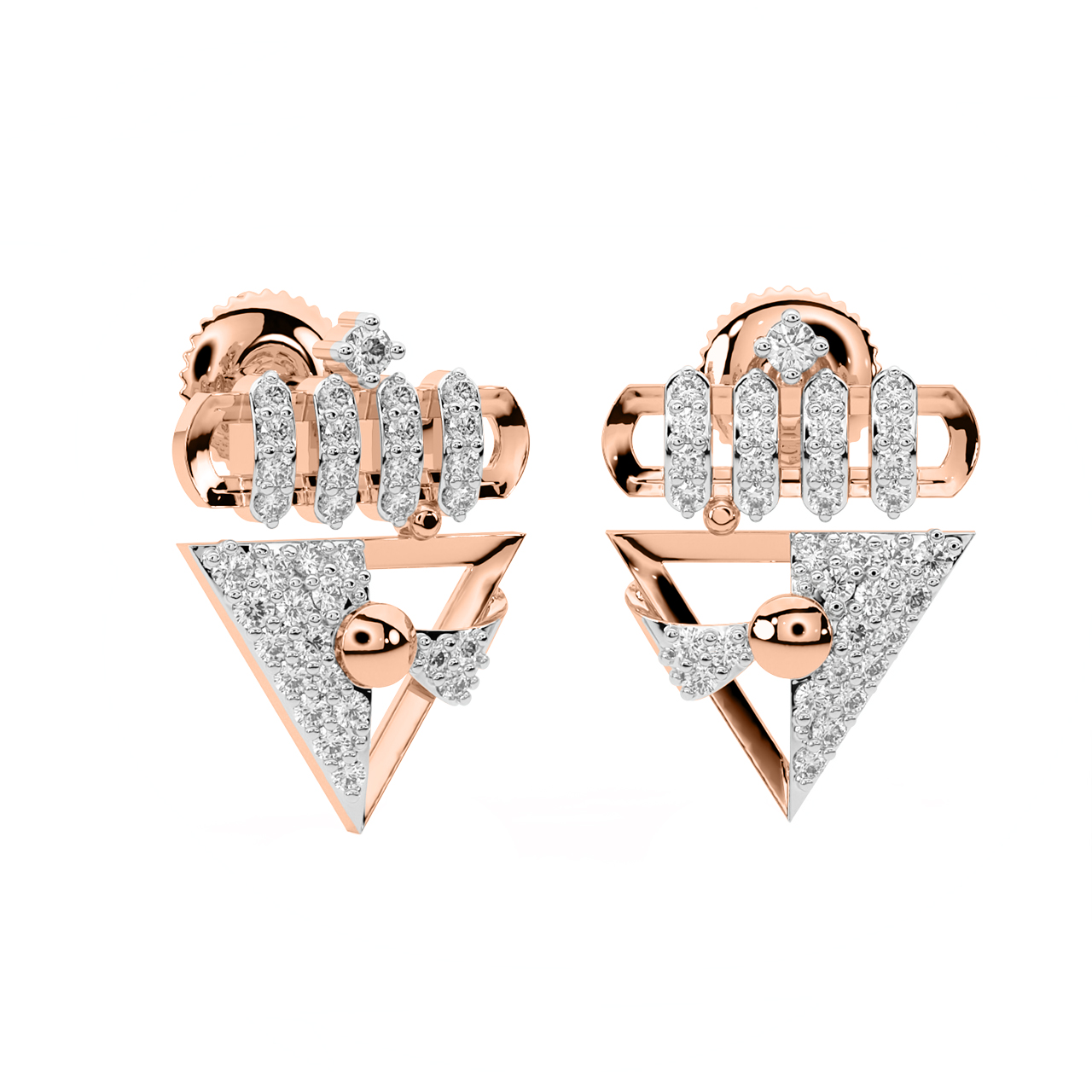 Thom Round Diamond Stud Earrings