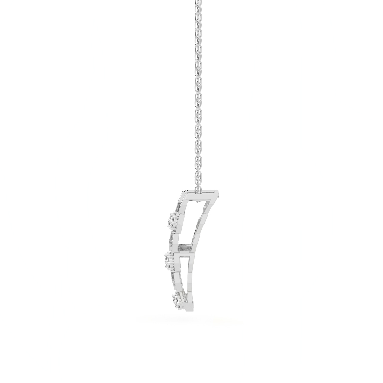 Bar Pattern Diamond Pendant