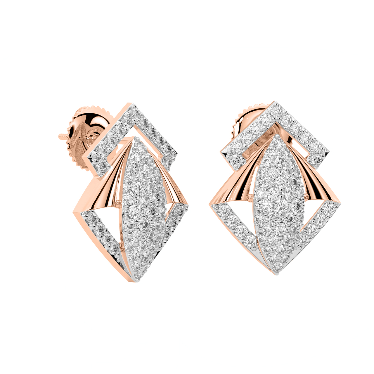 Brandi Round Diamond Stud Earrings