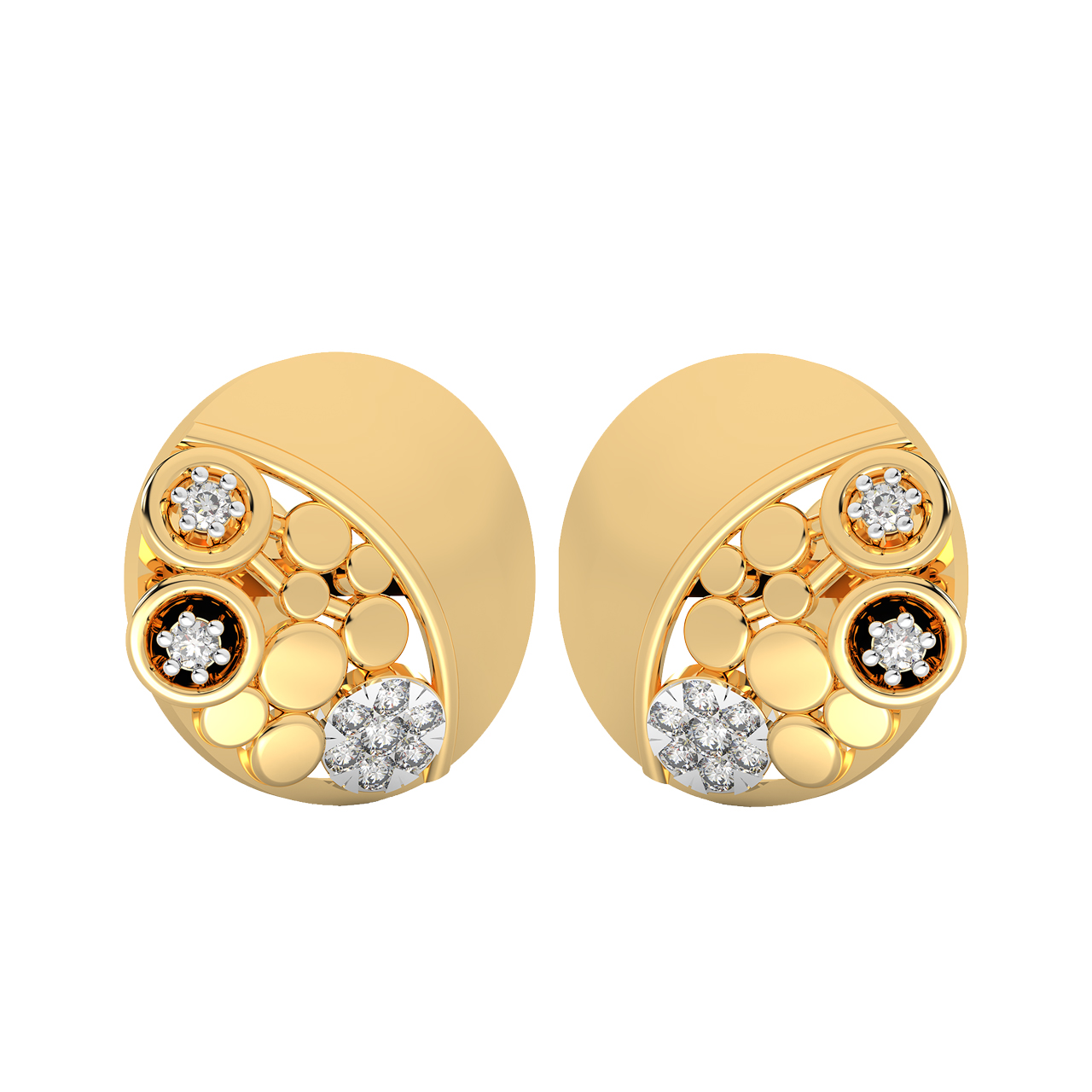 Oval Design Stud Earrings