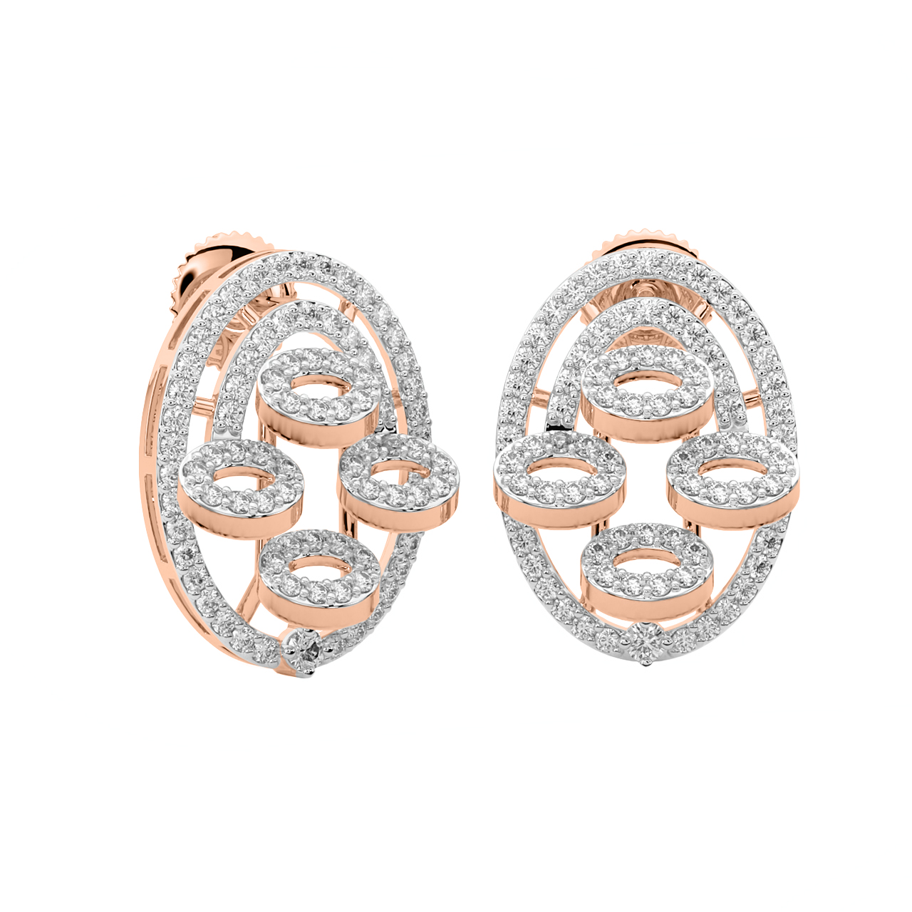 Twila Round Diamond Stud Earrings