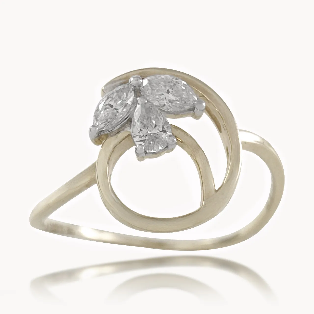 Dewdrop Orbit Diamond Ring